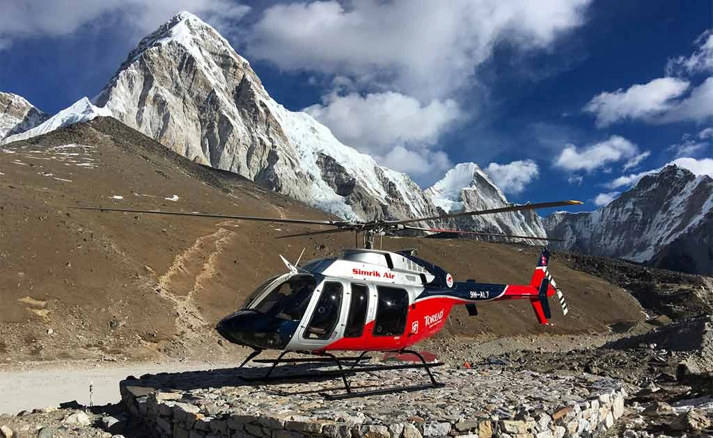 Gorakshep to Lukla by Helicopter