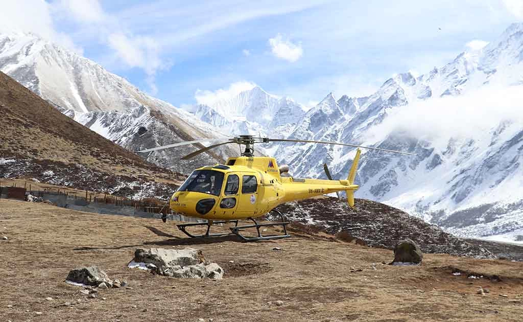 Langtang Helicopter tour - cost | Langtang valley heli ride | Kanjing gompa