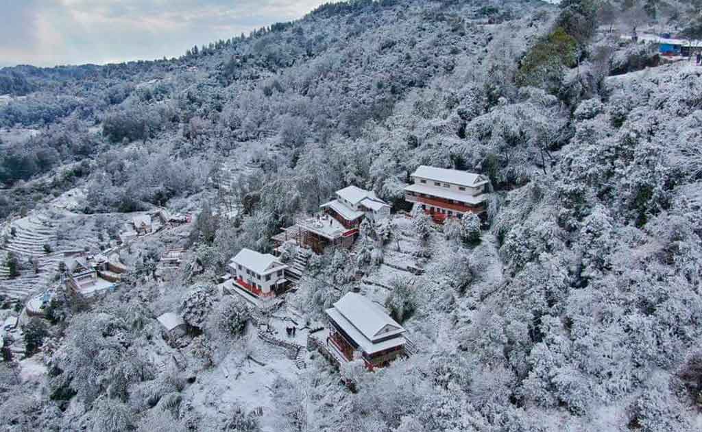 snowfall in Nagarkot