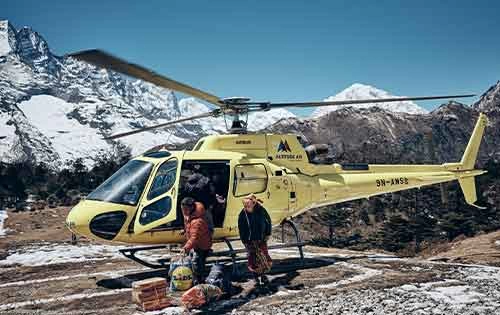 Pheriche to Kathmandu by Helicopter
